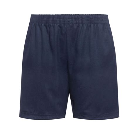 navy blue athletic shorts.